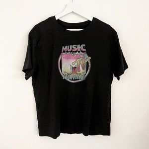 Black MTV Logo Tee Size XL - $20